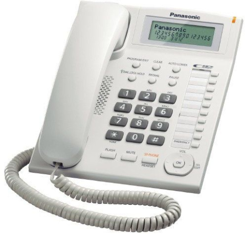 Telefon šňůrový Panasonic KX-TS880FXW, bílý