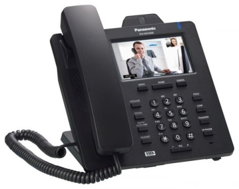 Telefon šňůrový SIP Panasonic KX-HDV430NE-B, černý