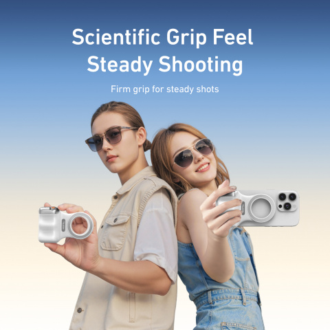 Telesin MagSafe Creator Grip Combo - držák telefonu s přísvitem a Bluetooth