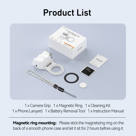 Telesin MagSafe Creator Grip Combo - držák telefonu s přísvitem a Bluetooth