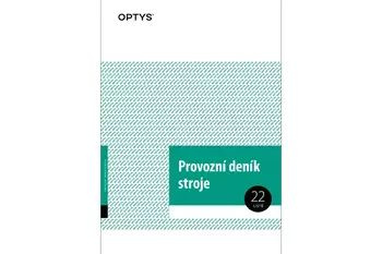 Tiskopis Provozní deník stroje Optys, A4, 22 listů