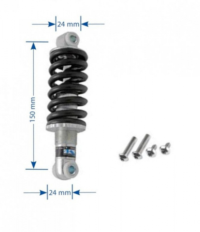 tlumič pružinový M-WAVE 150mm 650lbs