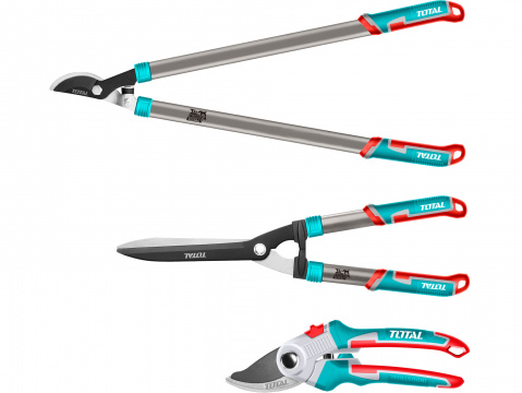 TOTAL Nůžky zahradnické, sada 3ks, industrial THT1576033