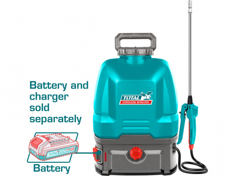 TOTAL Postřikovač zahradní AKU, industrial,  20V Li-ion, 2000mAh, bez baterie a nabíječky