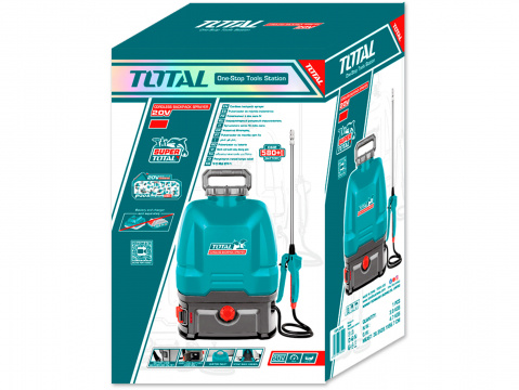 TOTAL Postřikovač zahradní AKU, industrial,  20V Li-ion, 2000mAh, bez baterie a nabíječky