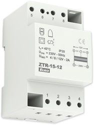 Trafo ZTR-15-12 s výstupem 4, 8, 12 V AC
