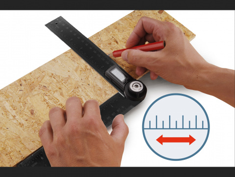 Úhloměr digitální Extol Premium 200mm