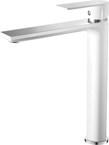 Umyvadlová baterie MIXXUS PREMIUM ALEX 001 HIGH (NUT) WHITE-CHROME, bílý-chrom | ALEX 001 HIGH (NUT) WHITE-CHROME