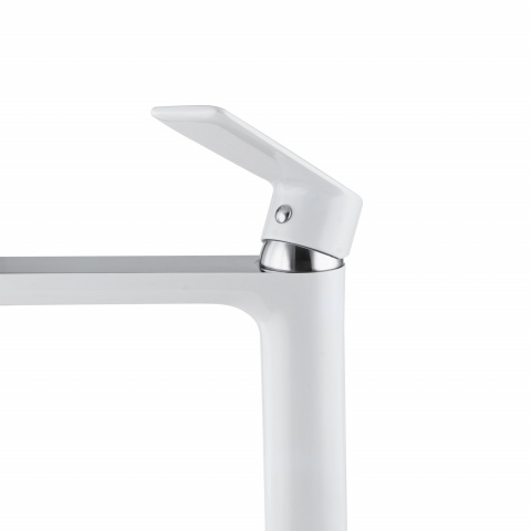 Umyvadlová baterie MIXXUS PREMIUM ALEX 001 HIGH (NUT) WHITE-CHROME, bílý-chrom | ALEX 001 HIGH (NUT) WHITE-CHROME