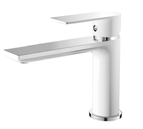 Umyvadlová baterie MIXXUS PREMIUM ALEX 001 LONG (NUT) WHITE-CHROME, bílý-chrom | ALEX 001 LONG (NUT) WHITE-CHROME