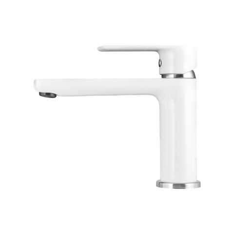 Umyvadlová baterie MIXXUS PREMIUM ALEX 001 LONG (NUT) WHITE-CHROME, bílý-chrom | ALEX 001 LONG (NUT) WHITE-CHROME
