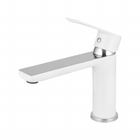 Umyvadlová baterie MIXXUS PREMIUM ALEX 001 LONG (NUT) WHITE-CHROME, bílý-chrom | ALEX 001 LONG (NUT) WHITE-CHROME