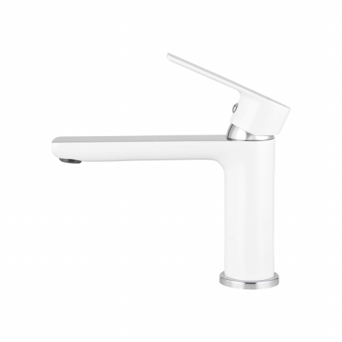 Umyvadlová baterie MIXXUS PREMIUM ALEX 001 LONG (NUT) WHITE-CHROME, bílý-chrom | ALEX 001 LONG (NUT) WHITE-CHROME