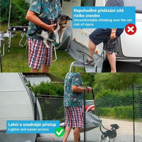 Univerzální zelená ohradníková síť, nevodivá FIX, délka 15 m, výška 90 cm