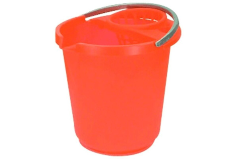 Vědro oválné, se ždímačem, plastové, 15 l, mix barev