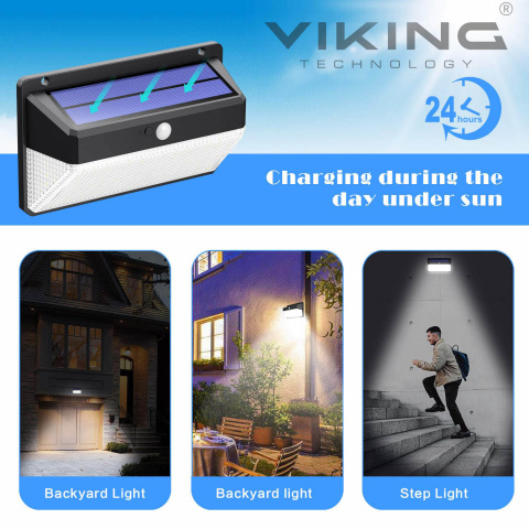 Venkovní solární LED světlo s pohybovým senzorem Viking M328 SET