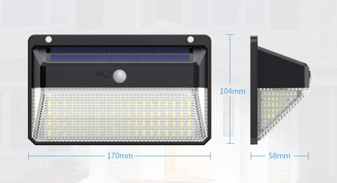 Venkovní solární LED světlo s pohybovým senzorem Viking M328
