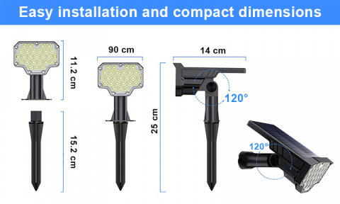 Venkovní solární LED světlo VIKING D26