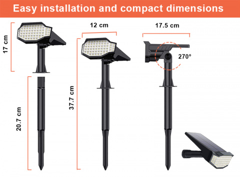 Venkovní solární LED světlo VIKING D66