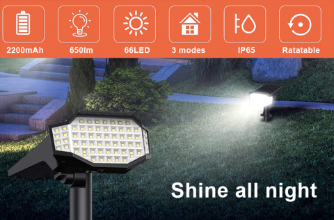 Venkovní solární LED světlo VIKING D66