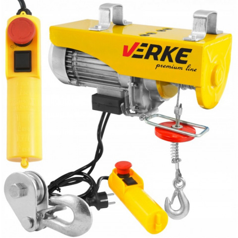 VERKE Elektrický lanový zvedák 250/125kg V06050