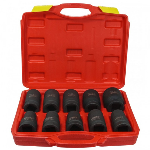 VERKE Gola ořechy šestihranné kované 1", nástrčné hlavice sada 10 kusů 17-41mm V39465