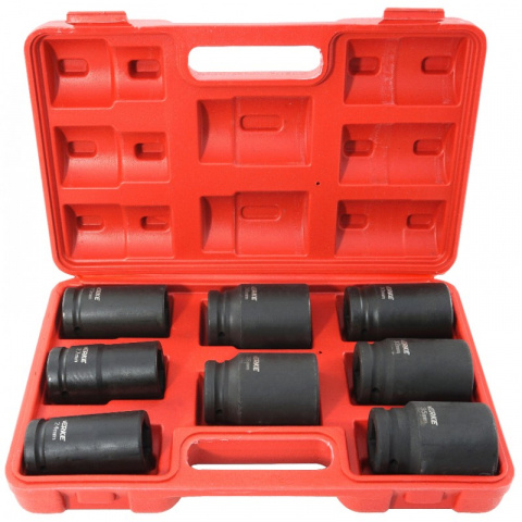 VERKE Gola ořechy šestihranné kované 3/4", nástrčné hlavice sada 8 kusů 24-38mm V39470