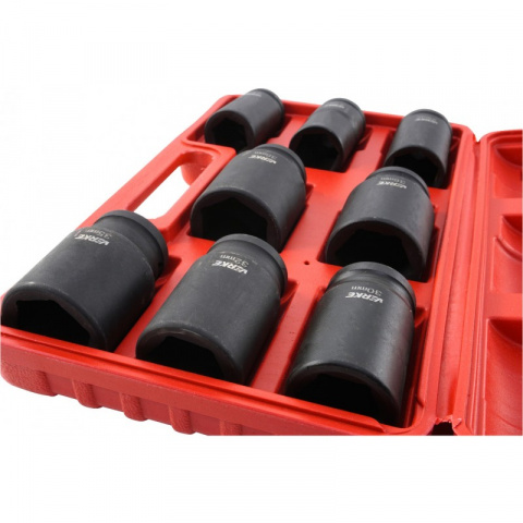 VERKE Gola ořechy šestihranné kované 3/4", nástrčné hlavice sada 8 kusů 24-38mm V39470