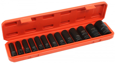 VERKE Gola ořechy šestihranné kované prodloužené 1/2" sada 13kusů 10-32mm V39466