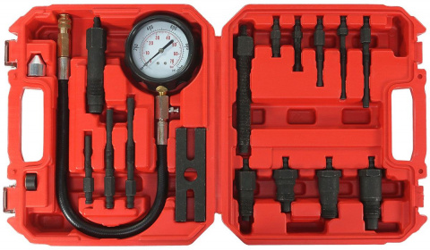 VERKE Kompresiometr, sada pro měření komprese dieselových motorů 16ks V86258