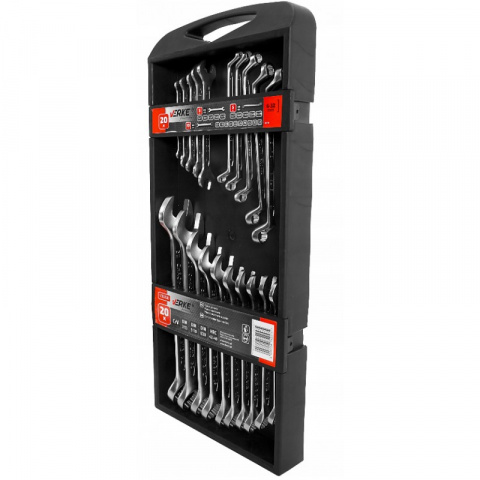 VERKE PREMIUM Klíče očkoploché, stranové, očkové, sada 20 kusů 6-32mm v kazetě V35338