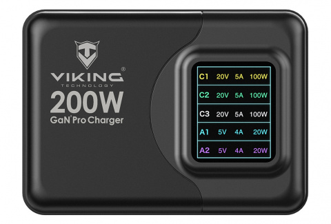 Viking USB GaN charger 200W PD Pro