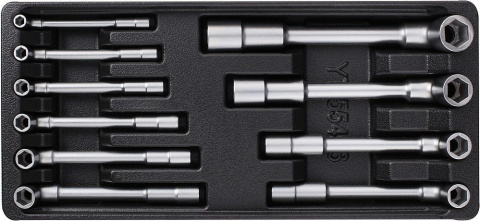 Vložka do zásuvky, YT-55456, klíče trubkové, zahnuté, 8 -19 mm, sada 10 kusů, Yato