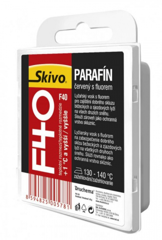 vosk Skivo parafín s fluorem F 40 červený 40g