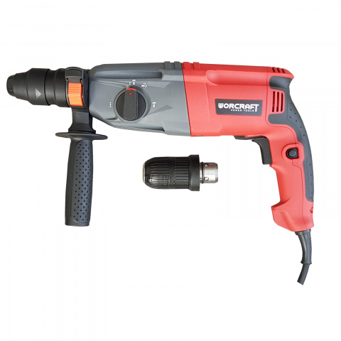 Vrtací kombinované kladivo Worcraft RH09-26C SDS plus 820W s vyměnitelnou hlavou 113387