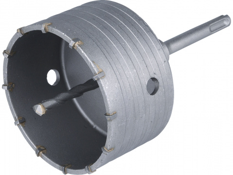 vrták SDS PLUS do zdi korunkový, Ř100mm, délka stopky 100mm, EXTOL PREMIUM