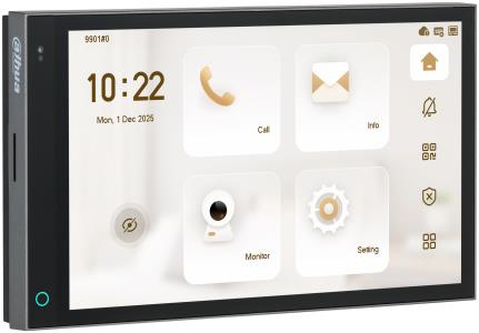 VTH5721A-WP - 7" SIP monitor, Wi-Fi6, 2.4 GHz, micro SD, PoE