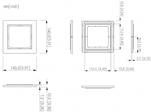 VTM78 - černá - černý instalační rámeček 1 modul