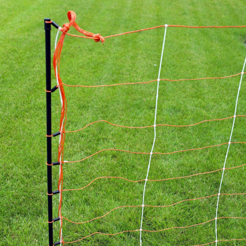 Vyztužená oranžová síť STANDARD pro elektrický ohradník pro ovce, kozy, výška 90 cm, 50 m, 1 hrot