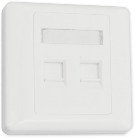 WO-022 empty 2P - neosazená zásuvka pro 2x keystone
