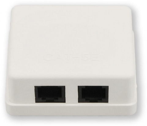 WO-112 basic C5E 2P - zásuvka 2x RJ45 CAT5E UTP, povrchová