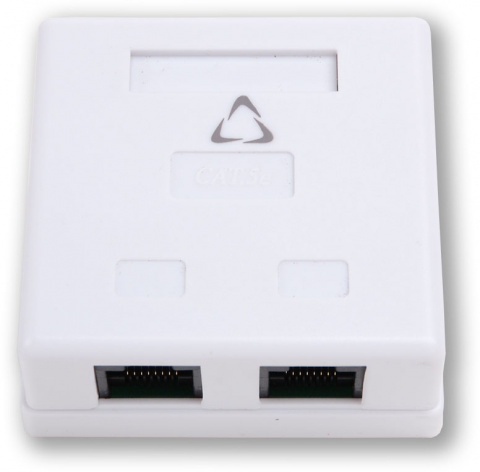 WO-212 basic C5E/S 2P - zásuvka 2x RJ45 CAT5E STP, povrchová
