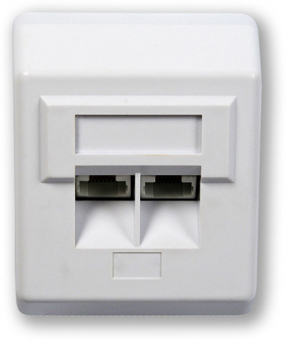 WO-612 basic C5E/S 2P - zásuvka 2x RJ45 CAT5E STP, povrchová