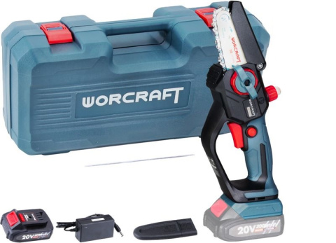 WORCRAFT Aku ruční řetězová pila na větve 10cm, 20V CHS-S20LiCM, 1x 2.0Ah