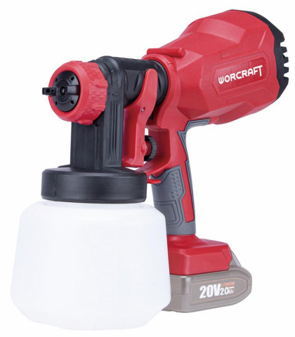 WORCRAFT Aku stříkací pistole 1000ml, CSG-S20LiA, 20V Li-Ion (bez baterie a nabíječky)