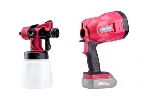 WORCRAFT Aku stříkací pistole 800ml, CSG-S20Li, 20V Li-Ion (bez baterie a nabíječky)