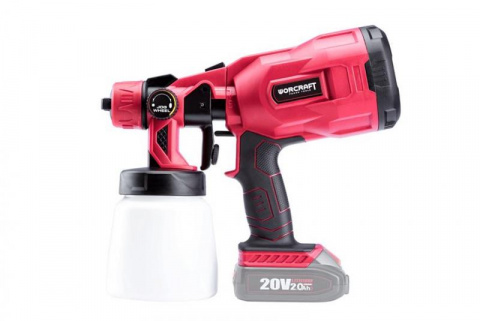 WORCRAFT Aku stříkací pistole 800ml, CSG-S20Li, 20V Li-Ion (bez baterie a nabíječky)