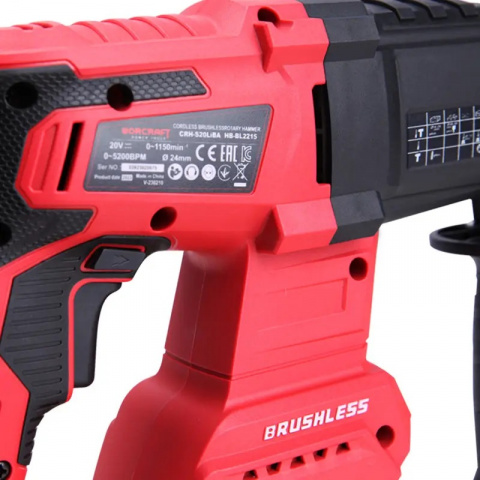 WORCRAFT Aku vrtací kladivo SDS plus, bezuhlíkové, 20V CRH-S20LiBA bez baterie a nabíječky