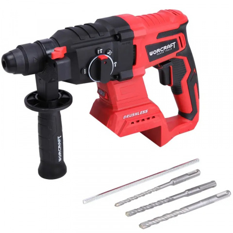 WORCRAFT Aku vrtací kladivo SDS plus, bezuhlíkové, 20V CRH-S20LiBA bez baterie a nabíječky