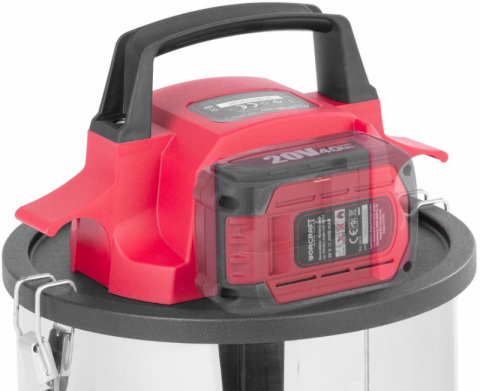 WORCRAFT Aku vysavač CAVC-S20Li-18L na popel, hepa filtr (bez baterie a nabíječky)